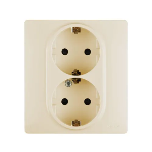 Розетка Inspiria 16А 250В 2х2P+E защ. шторки безвинт. зажимы сл. кость IEK 673756 фото 2