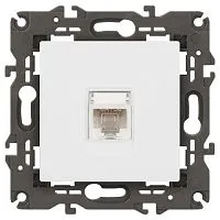 Розетка компьютерная Elegance 14-3107-01М RJ45 матов. бел. Эра Б0065763