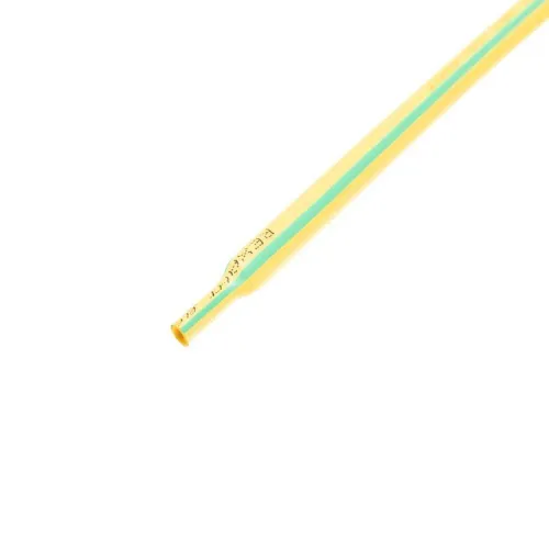 Трубка термоусадочная ТУТ нг 6.0/3.0 желт./зел. 1м Rexant 20-6007 фото 2