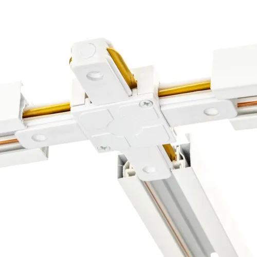 Коннектор трековый для соединения шинопровода Х-образн. жесткий ARTLINE пластик/медь бел. Ritter 59749 4 фото 5