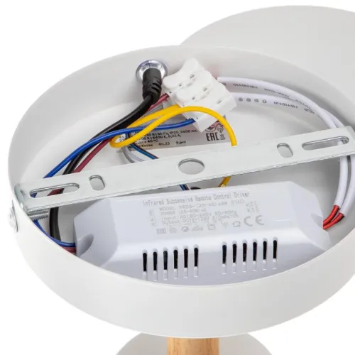 Люстра светодиодная SCANDIA 45Вт 2700К/4200К/6400К 580х160мм 17кв.м ДУ 3 режима диммир. бел./дерево Ritter 51589 4 фото 3