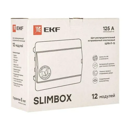 Щит ЩРВ-П-12 "SlimBox" IP41 бел. дверца PROxima EKF sb-v-12w фото 2