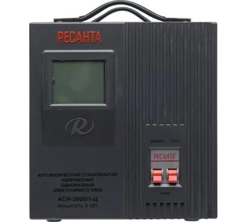 Стабилизатор напряжения АСН-3000/1-Ц 1ф 3кВт IP20 релейный Ресанта 63/6/5 фото 3