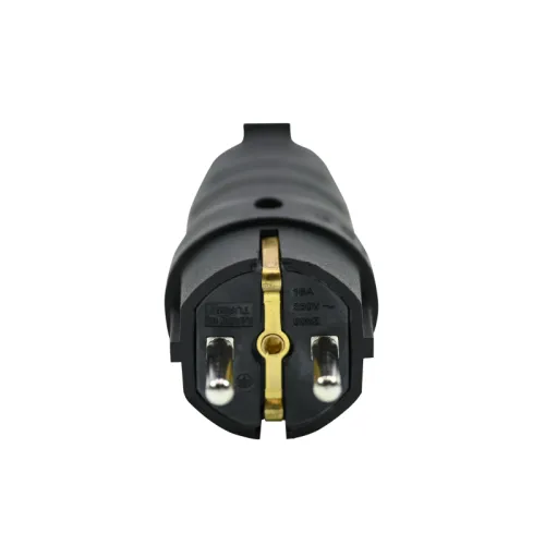 Вилка угловая MultiSet 16А 250В IP44 с заземл. каучук черн. SE MST1102BK фото 2