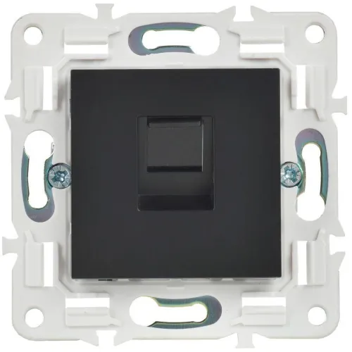 Розетка компьютерная RJ45 кат.5E SKANDY SK-K01Bl черн. IEK SK-K10-1-K02 фото 2