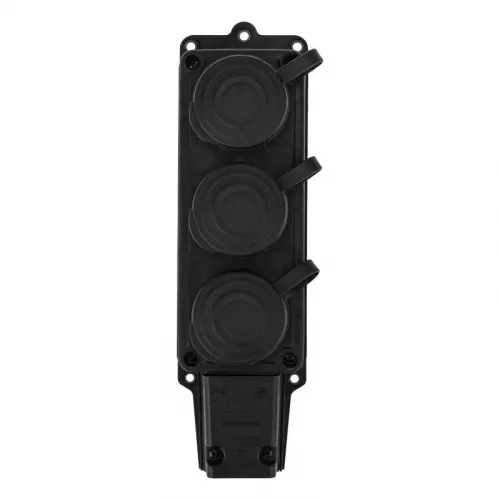 Колодка удлинителя 3-м 16А IP44 230В 2P+PE влагозащ. каучук PROCONNECT 111-113-4 фото 2