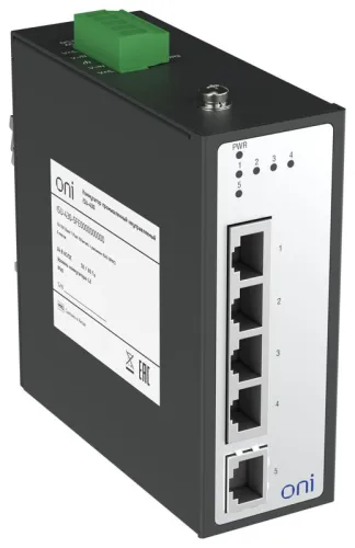 Коммутатор промышленный неуправляемый ISU-430 Ethernet 5 портов 10/100BaseT разъем RJ45 24В AC/12/24/48В DC с резервированием ONI ISU-430-5FE0000000000 фото 3