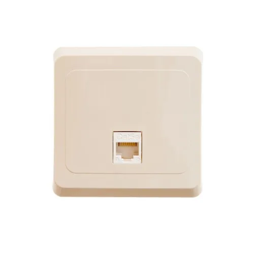 Розетка компьютерная 1-м СП Этюд RJ45 кат.5E крем. SE KOMC-001K фото 3