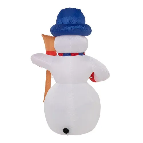 Фигура надувная 3D "Снеговик с метлой" 180см 4LED бел. 15Вт IP65 внутр. подсветка компрессор с адаптером 12В Neon-Night 511-122 фото 2