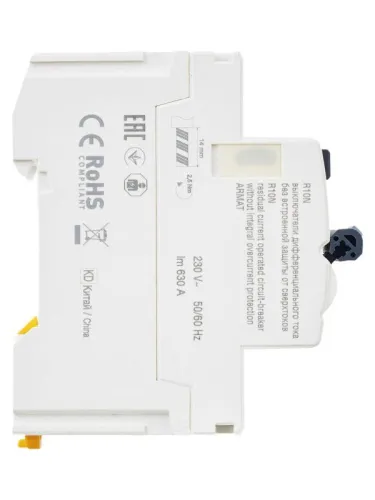 Выключатель дифференциального тока (УЗО) 2п 63А 30мА тип AC ВДТ R10N ARMAT IEK AR-R10N-2-063C030 фото 7