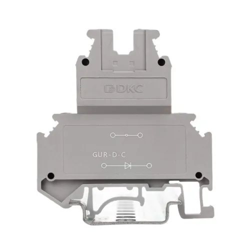 Клемма со встроенным диодом винтовой зажим 4 точки подключения 4кв.мм сер. DKC GUR-D-C фото 2