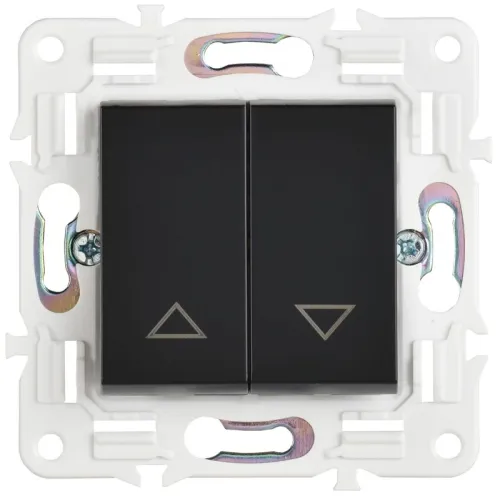 Выключатель жалюзи SKANDY 10А SK-V12Bl черн. IEK SK-V15-0-10-K02 фото 2