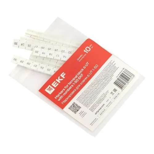 Маркировка для клемм 6 UT 1-50 (уп.100шт) EKF scr-ut-mrk-6-1-50 фото 6
