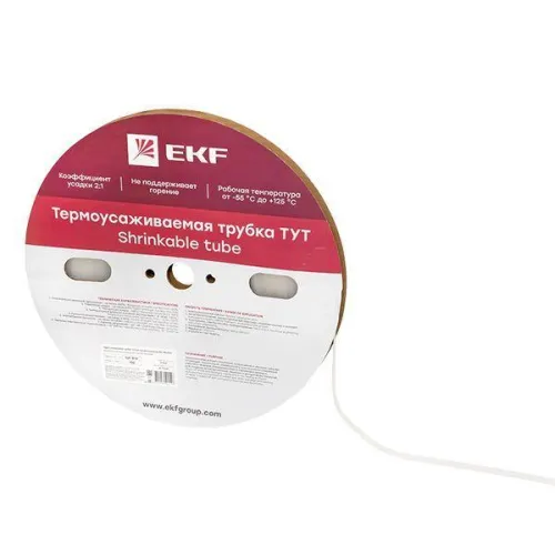 Трубка термоусадочная ТУТ 8/4 прозр. (уп.100м) PROxima EKF tut-8-tr фото 2