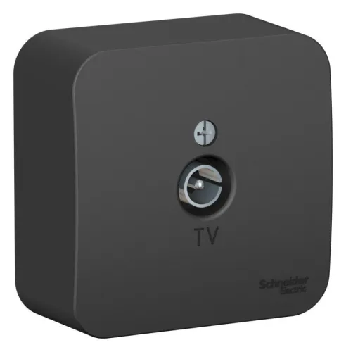 Розетка телевизионная TV ОП Blanca коннектор с изолир. пластиной антрацит SE BLNTA000016 фото 6