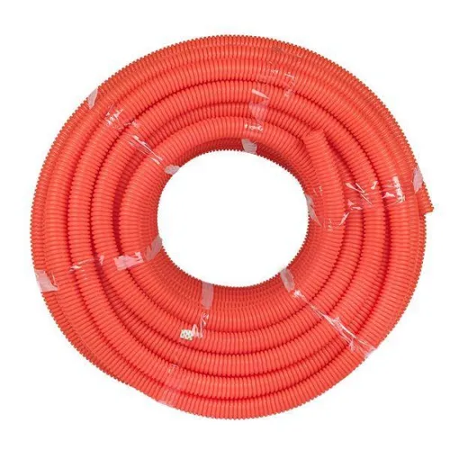 Труба гофрированная ПНД d32мм с протяжкой оранж. (уп.50м) Plast PROxima EKF tpnd-32-o фото 2