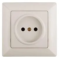 Розетка 1-м СП Solo 4-201-02 2P 16А 250В IP20 без заземл. слон. кость Intro Б0053642