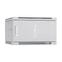 Шкаф телекоммуникационный настенный SH-05F-6U60/45m 19дюйм 6U 600х450х368мм дверь метал. сер. (RAL 7035) Cabeus 7103c