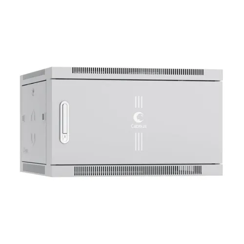 Шкаф телекоммуникационный настенный SH-05F-6U60/35m 19дюйм 6U 600х350х368мм дверь метал. сер. (RAL 7035) Cabeus 7121c