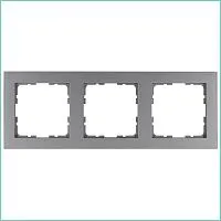 Рамка 3-м G-Classic алюм. Jasmart G1003S