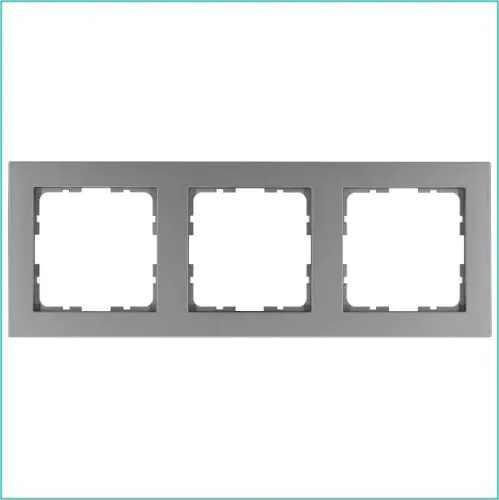 Рамка 3-м G-Classic алюм. Jasmart G1003S