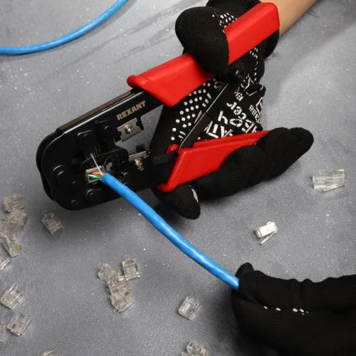 Инструмент для обжима джек. тел. 8P-8C 6P-4C Rexant 12-3432 фото 9