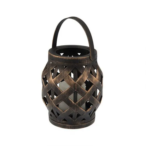 Фонарь декоративный 14х14х16.5см тепл. бел. со свечкой корпус плетеный бронз. Neon-Night 513-055 фото 6