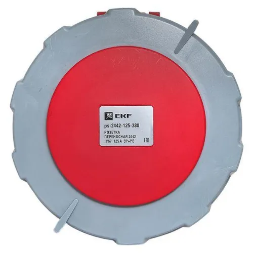 Розетка переносная 2442 3Р+РЕ 125А 380В IP67 PROxima EKF ps-2442-125-380 фото 2