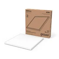 Светильник светодиодный 40Вт 4000К IP40 3800лм 595х595х23мм офисный матов. с равномерной засветкой GAUSS 842161240