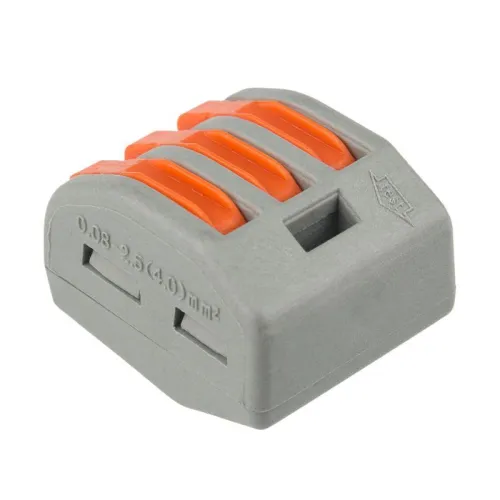 Клемма строительно-монтажная СМК 222-413 3-проводная 0.08-2.5/4кв.мм сер. (уп.50шт) Rexant 07-5253-4 фото 7