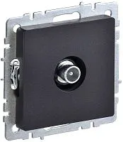 Розетка телевизионная проходная TV СП Brite РТВ10-0-БрЧ механизм черн. IEK BR-A10-P-K02