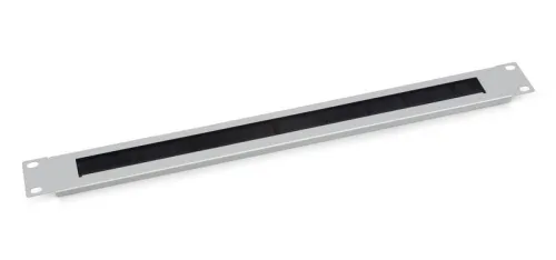 Органайзер кабельный горизонтальный 19дюйм 1U SH-J004A-GY с щеточным вводом метал. Сер. (RAL7035) Cabeus 7077c