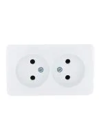 Розетка 2-м ОП Viola 16А IP20 без заземл. бел. LEZARD 751-0200-128