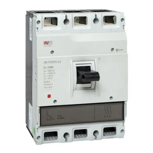 Выключатель автоматический 630А 100кА AV POWER-4/3 TR AVERES EKF mccb-43-630H-TR-av