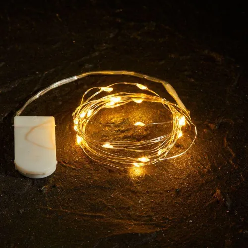 Гирлянда светодиодная "Роса" 2м 20LED желт. 2Вт 4.5В IP20 провод прозр. Neon-Night 303-001 фото 3