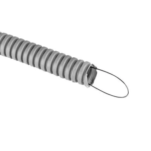 Труба гофрированная ПВХ d16мм с протяжкой сер. (уп.100м) Plast PROxima EKF tg-z-16 фото 3