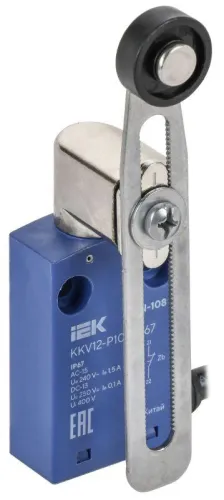 Выключатель концевой C6N-108 рег. рычаг с рол. IP67 IEK KKV12-P108-1-67