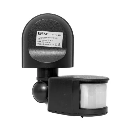Датчик движения (ИК) MS-16Cb настен. 1200Вт 180гр. до 12м IP44 черн. PROxima EKF dd-ms-16Cb фото 13