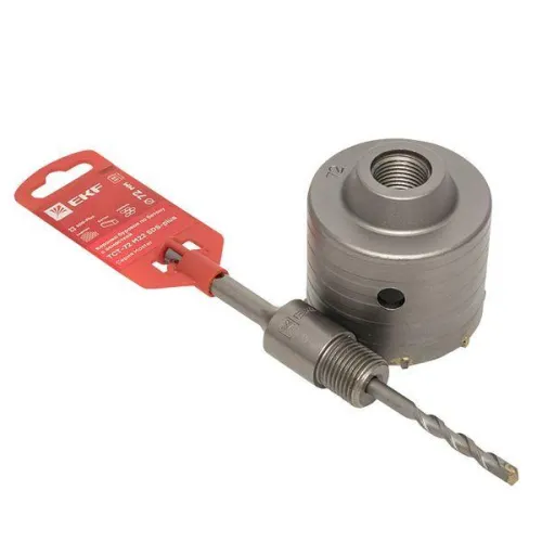 Коронка буровая по бетону с оснасткой TCT-72 М22 SDS-plus Master EKF tct-72-m22 фото 10