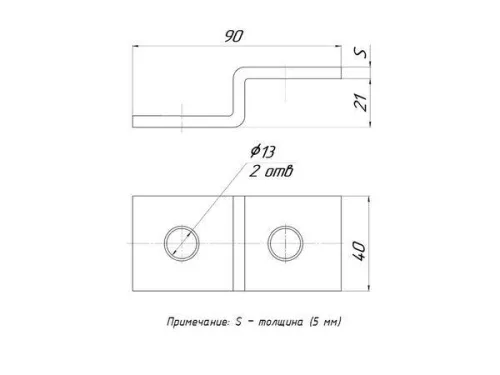 Прижим STRUT балочный Z-образн. (5мм) EKF stpbz-5 фото 2