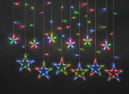 Гирлянда светодиодная "Бахрома" "Звезды" 93 678 NGF-D025-01 2.5х1м 138LED RGBY IP20 TR Navigator 93678