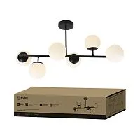 Светильник AURORA LUNA-6G9-BL 6хG9 потолочн. под лампу; плафоны матов./корпус черн. IN HOME 4690612062747