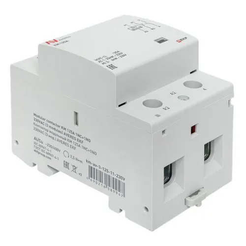 Контактор модульный КМ 125А 1NC+1NO 230В AC (3 мод.) AVERES EKF km-av-3-125-11-230V фото 9