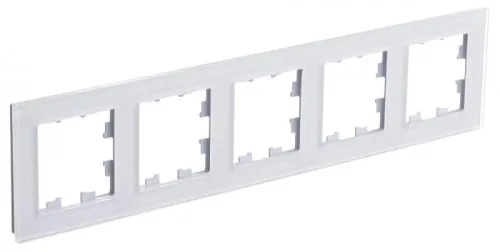 Рамка 5-м AtlasDesign Nature органич. стекло бел. SE ATN320105