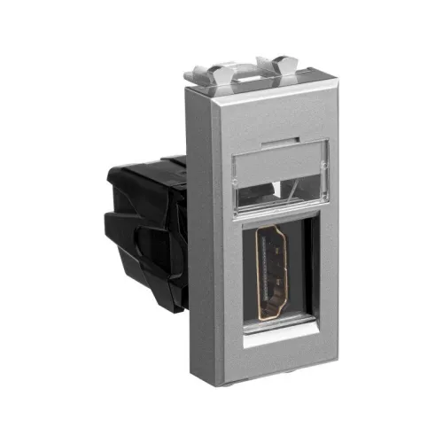 Розетка HDMI 1мод. Avanti "Закаленная сталь" тип А-А модульная DKC 4404251 фото 4