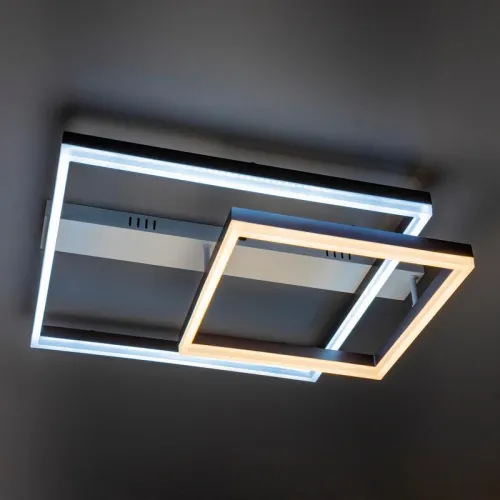 Люстра светодиодная ECLIPSE 88Вт 585х500х130мм 30кв.м потолочная ДУ 3 режима диммир. бел./корич. Ritter 52088 1 фото 3