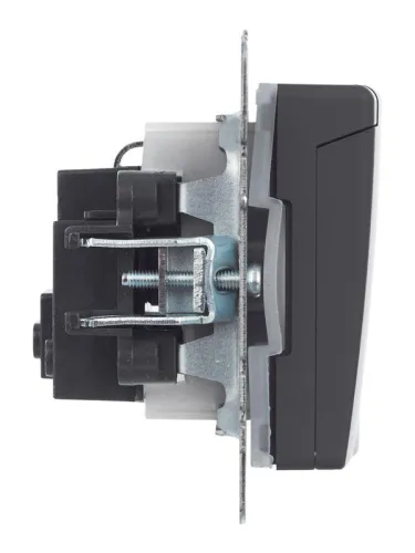 Розетка BRITE РСбш10-3-44-БрГ 16А IP44 с заземл. защ. шторки с крышкой механизм графит IEK BR-R16-16-44-K53 фото 6