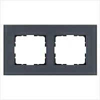 Рамка 2-м G-Glass стекло маренго Jasmart G1002GC