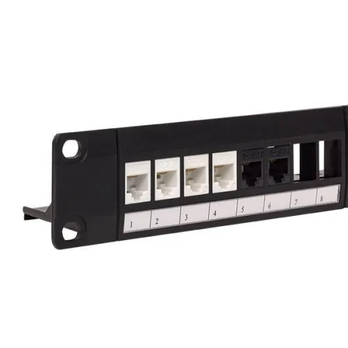 Патч-панель модульная 19дюйм 1U неэкранированная 24 порта с органайзером (пустая) TERACOM PRO EKF TRP-MODP-UTP-1U24 фото 4