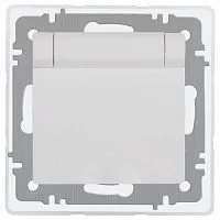 Розетка 1-м СП Accent 6-209-01 16А IP44 250В 2P+E Schuko с крышкой защ. штор. AL/CU бел. Intro Б0063553